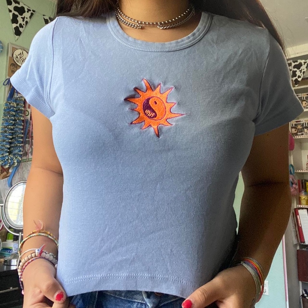 Unif baby blue sun tee